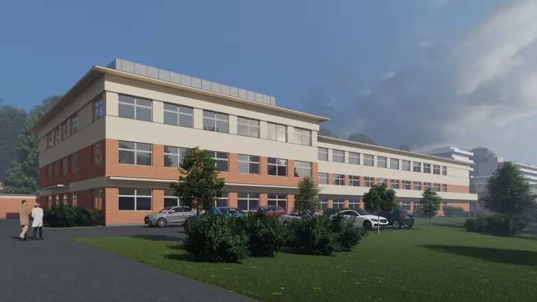 Modernizace a nástavba plicního pavilonu schema